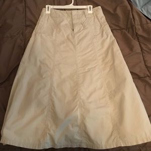 Eddie Bauer long khaki skirt